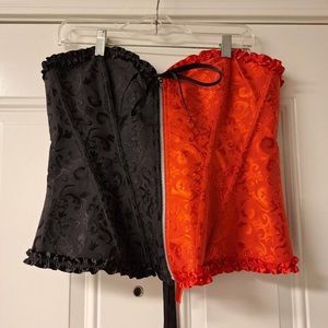 Black and red corset